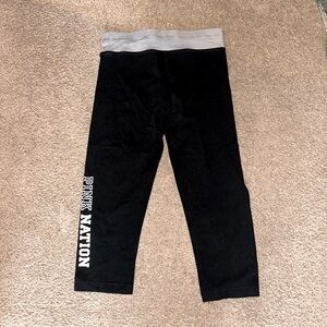 Victoria’s Secret PINK Cropped Black Yoga Pants